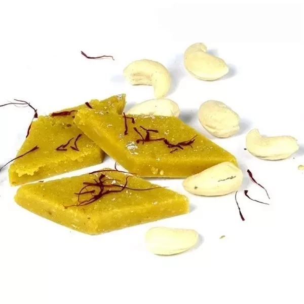 Punjabi Ghasitaram Halwai Kesar Kaju Katli