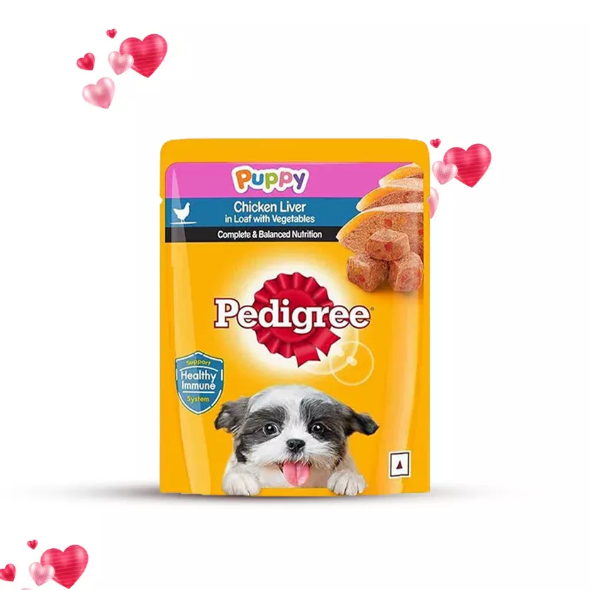 Pedigree Wet Dog Food for Puppies Chicken Liver in Loaf with